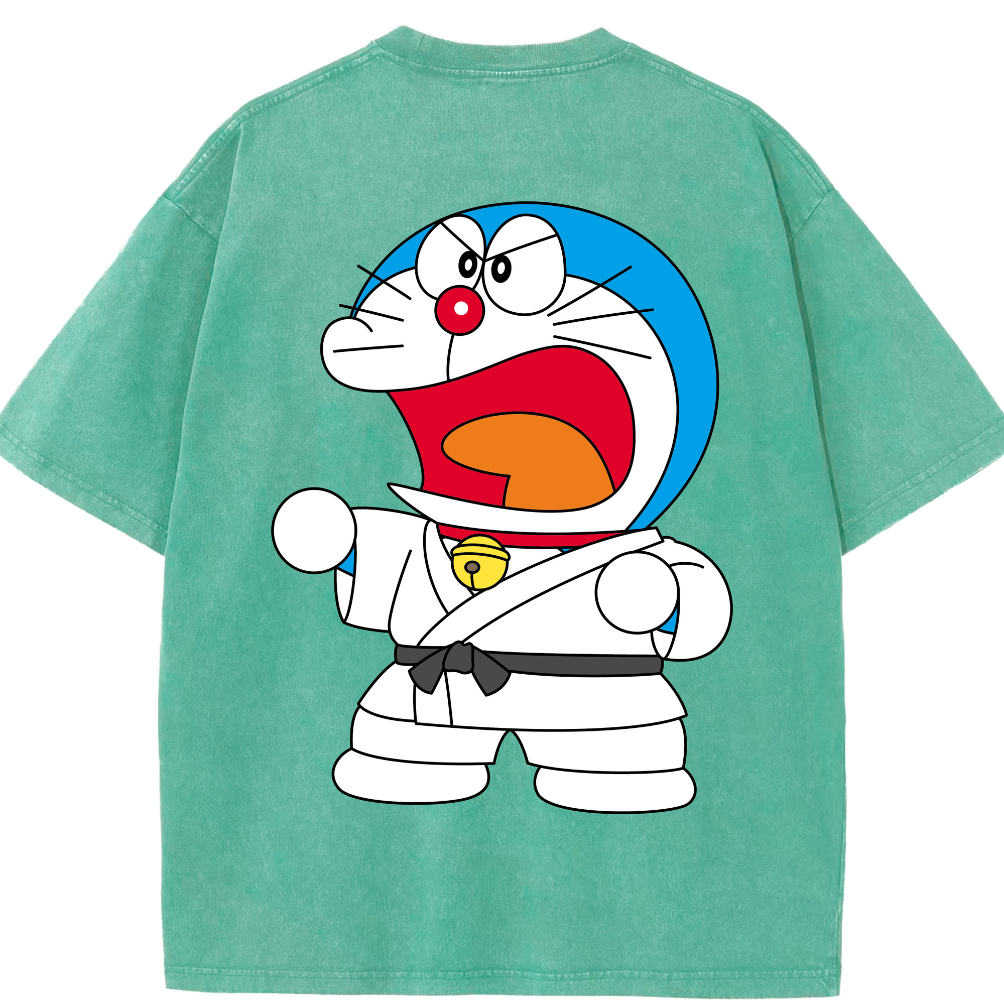（画像用） ドラえもん Doraemon 綿100% ヴィンテージ風 半袖Tシャツ（背面プリント）